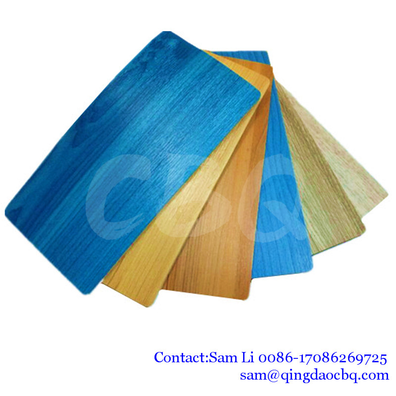 CBQ-PCW, Wood pattern PVC sports rubber flooring
